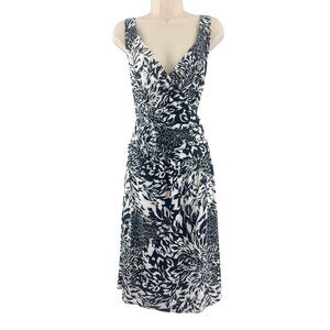 Jessica London Black & White Print Sleeveless Dress Size 20 2X Plus Sundress